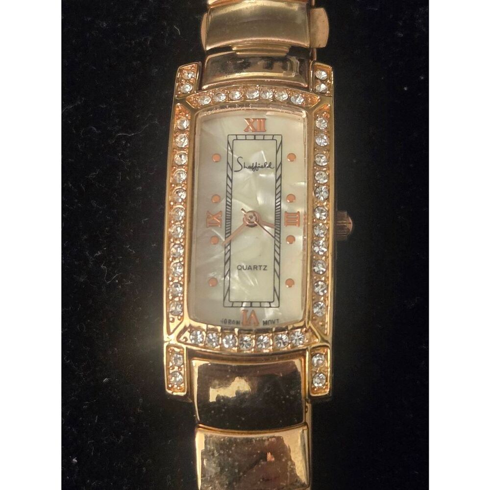 Sheffield Women's Rose Gold Tone Quartz Bracelet Watch
